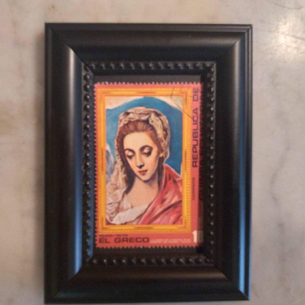 Framed Stamp Art - El Greco Painting
